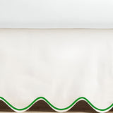 Scallop Embroidery Cotton Crib Skirt