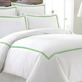 500TC Cotton Double Embroidery Sateen Solid Duvet Cover Set