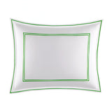 400TC Edge Embroidery & Double Border Cotton Sateen Solid Pillow Sham