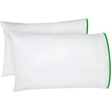400TC Embroidery Cotton Sateen Solid Pillowcases (Set Of 2)