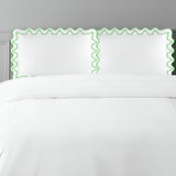 Imaginary Scallop 400TC Cotton Embroidery Sateen Solid Pillow Sham