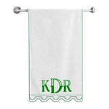 Monogram U Shape Embroidered Bath Towels (Set of 2)