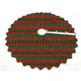 Printed Scalloped Christmas Tree Skirt