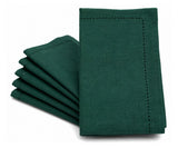 Hemstitch Dinner Napkins - Green