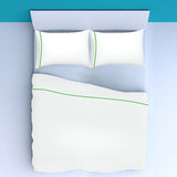 400TC Single Embroidery Sateen Solid Cotton Sheet Set