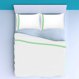 400TC Double Embroidery Sateen Solid Cotton Sheet Set