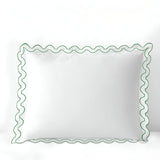 400TC Reverse U Shape Embroidery Cotton Solid Euro Sham
