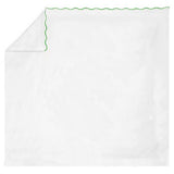 400TC Cotton Scallop Embroidery Sateen Solid Sheet Set