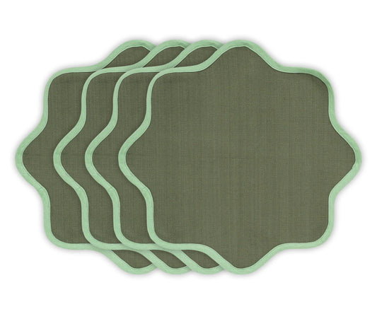 Round Green Placemats