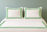 Classic Border Diamond Knitted Cotton Coverlet