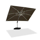 PURPLE LEAF SUNBRELLA Solar Cantilever Umbrella with Lights for Outdoor Patio