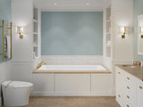 ANZZI Illyrian Series 72" L Drop-In Soaker Bathtub, Marine Grade Acrylic, Reversible Drain, Minimalism-Inspired Design, White