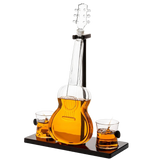 Guitar Whiskey & Wine Decanter & Mahogany Base - 1000 ML