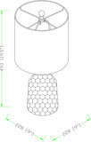 Gulmarrad Textured Ivory Ceramic Table Lamp