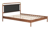 Netz Queen Bed Black & Walnut
