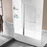 Galleon 48 in. x 58 in. Frameless Tub Door with TSUNAMI GUARD