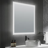 ANZZI Rectangular & Square LED Smart Mirror, 5MM Rhino Alloy Silver Glass, Built-in Defogger, Adjustable Color Temperature (3000K-6000K), Hardwire