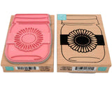 Mason Jar Stamp with Sunflower / Daisy Design