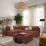 Hangover Contract-Grade Textured Fabric Modular Corner Chair