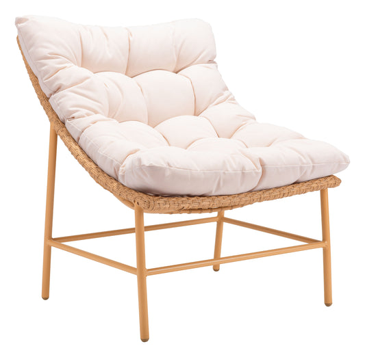 Merilyn Accent Chair Beige & Natural