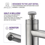 ANZZI Fifth Elegant Vessel Sink Faucet (9.2" H), Single Hole, WaterSense Certified, Rhino Alloy Solid Brass, Various Finishes