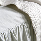 Luna Washed Linen Bedspread Set, Light Gray