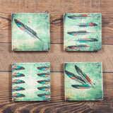 Feather Coaster, Set of 4
