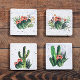 Cactus Blooms Coaster, Set of 4