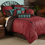 Cheyenne Comforter Set, Twin, Red