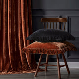 Stella Faux Silk Velvet Ruffled Euro Sham