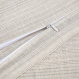 100% European Flax Linen Variegated Stripe Duvet Cover Set, Natural
