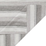 100% European Flax Linen Variegated Stripe Duvet Cover Set, Charcoal