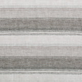 100% European Flax Linen Variegated Stripe Duvet Cover Set, Charcoal