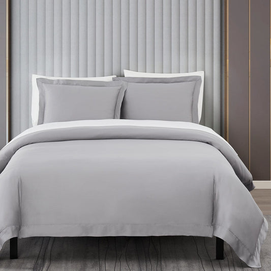 Eucalyptus Duvet Cover Set, Gray