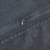 Stonewashed Cotton Canvas Long Lumbar Pillow