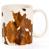Elsa Cowhide Mug, Set of 4