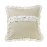 Charlotte Ruffle Trim & Lace Ruffle Accent Pillow