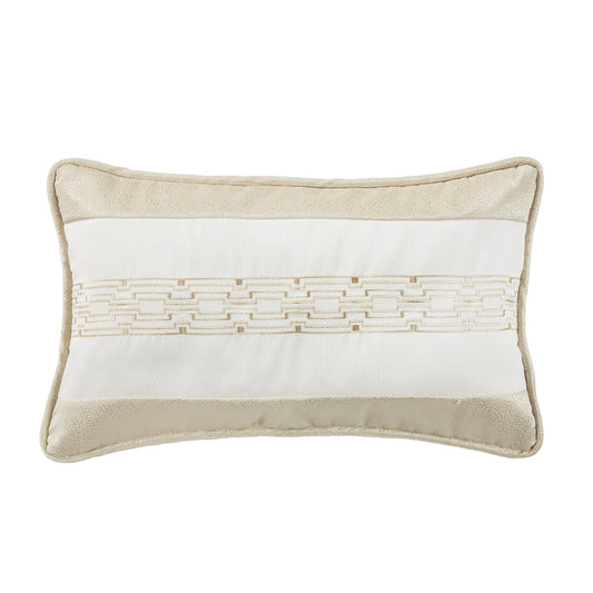 Hollywood Chain Link Embroidery Lumbar Pillow