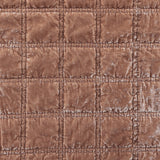 Stella Faux Silk Velvet Double Box Stitch Quilt Set
