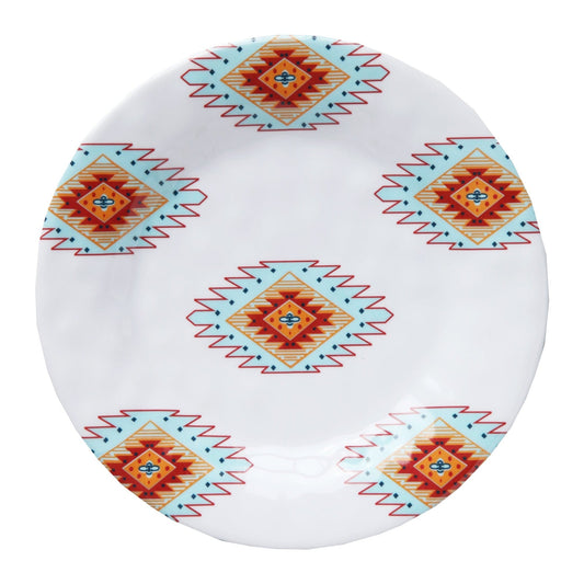 Southwest Motif Melamine Salad Plates, Set of 4