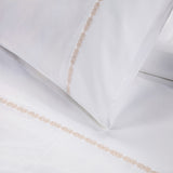 Laurel Embroidered Border 350TC Cotton Sateen Sheet Set