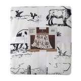 Ranch Life Western Toile Campfire Sherpa Throw