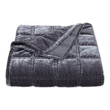 Stella Faux Silk Velvet Double Box Stitch Throw