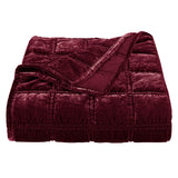 Stella Faux Silk Velvet Double Box Stitch Throw