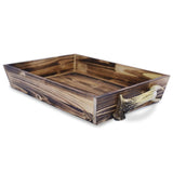 Wooden Serving Tray w/ (Faux) Antler Handles
