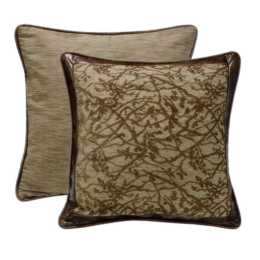 Highland Lodge Branches Motif Reversible Euro Sham