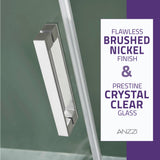 Rhodes Series 57 to 60 in. x 76 in. H Sliding Frameless Shower Door with Tsunami Guard Tempered Glass