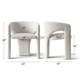 Khloe Modern Chenille Dining Chair with Arms (1-Piece)