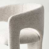 Khloe Modern Chenille Dining Chair with Arms (Set of 2)