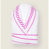 Chain Embroidered Cotton Bath Robe